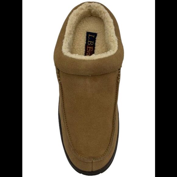 L.B. Evans Men's Suede Mule Slippers Edmonton Chestnut - Extra Wide - Picture 2 of 3
